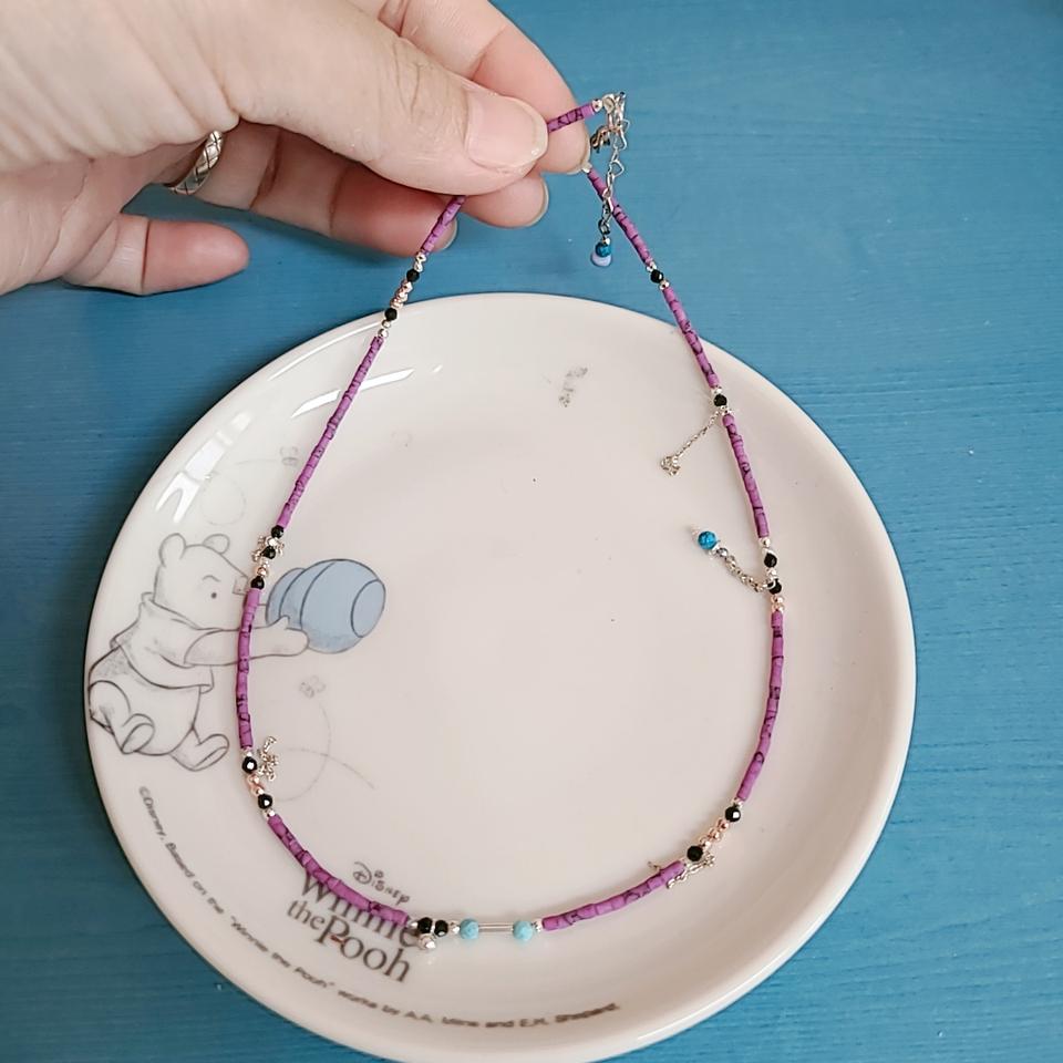 글라스비즈 목걸이