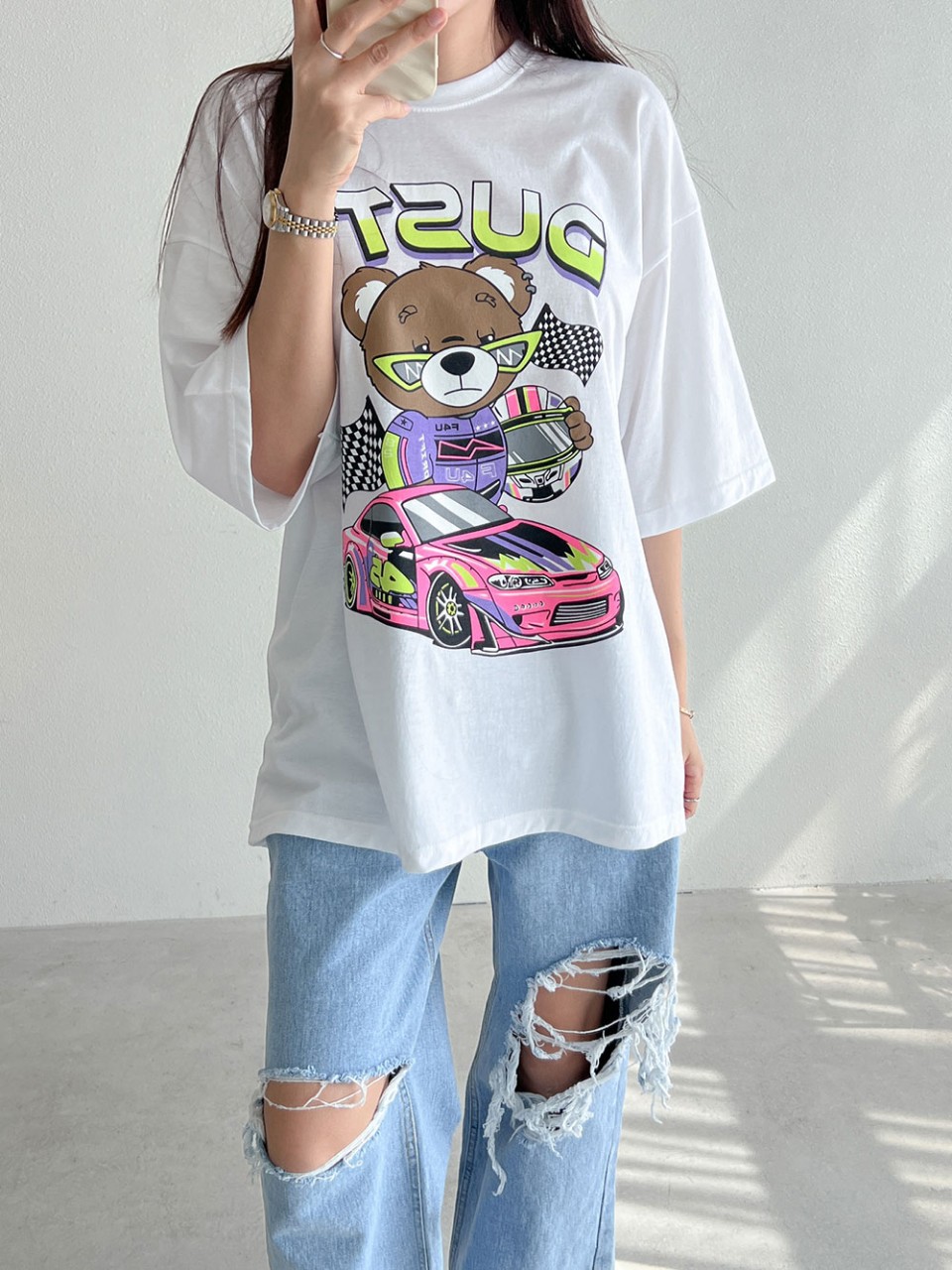 레이싱 곰 티셔츠