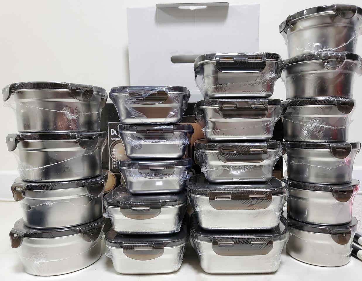 20종스텐찬통세트/밀폐용기/새상품/택배비무료/스텐반찬통