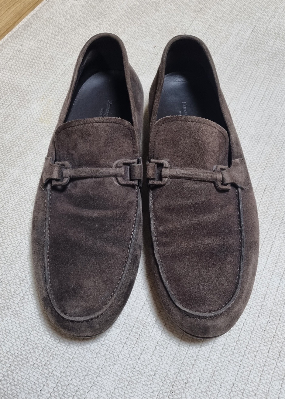 에르메네질도 제냐 스웨이드 드라이빙슈즈 280