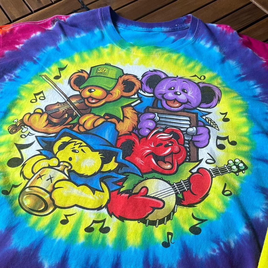 [2XL]리퀴드블루 그레이트풀 데드 락밴드 타이다이 롱슬리브