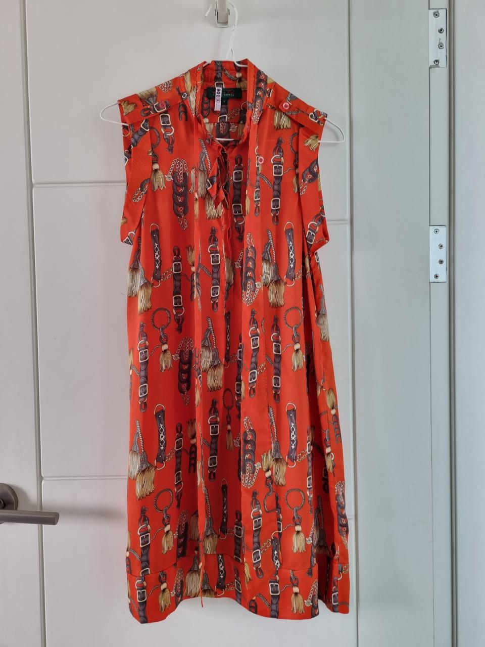 폴로 랄프로렌 실크 타이 리본 원피스