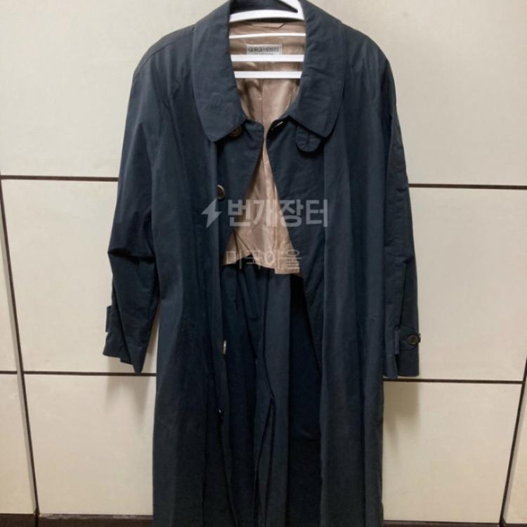 조르지오 알마니 남성 트렌치 코트 네이비 46