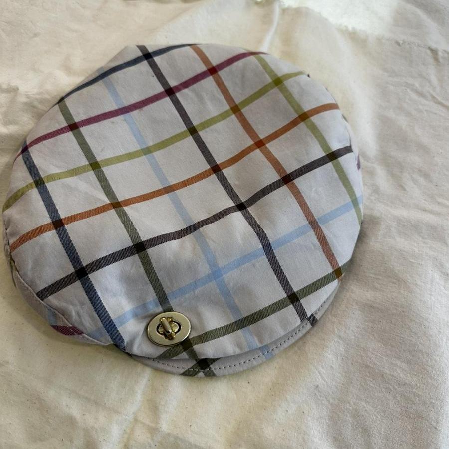 코치 정품 버클 미사용 베레모 모자 체크