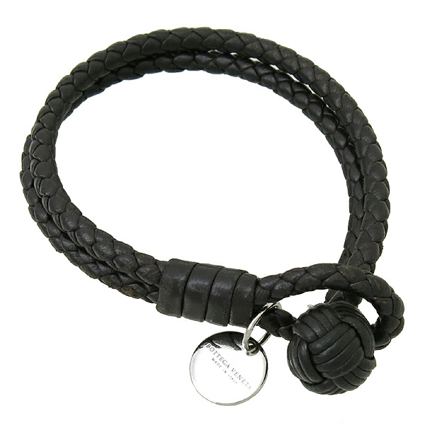 보테가베네타 더블위빙 팔찌 블랙
