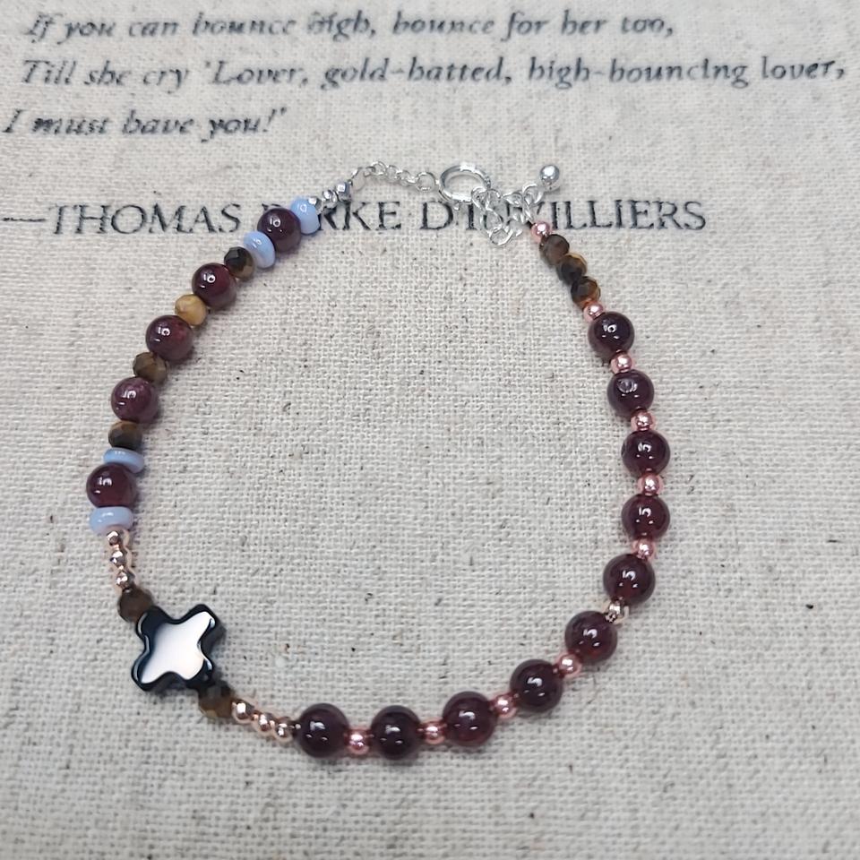 묵주팔찌 천연가넷