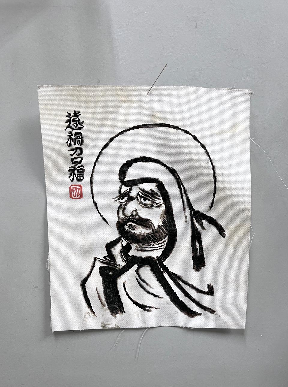 무료나눔 자수 달마 십자수 달마 인테리어소품 달마도