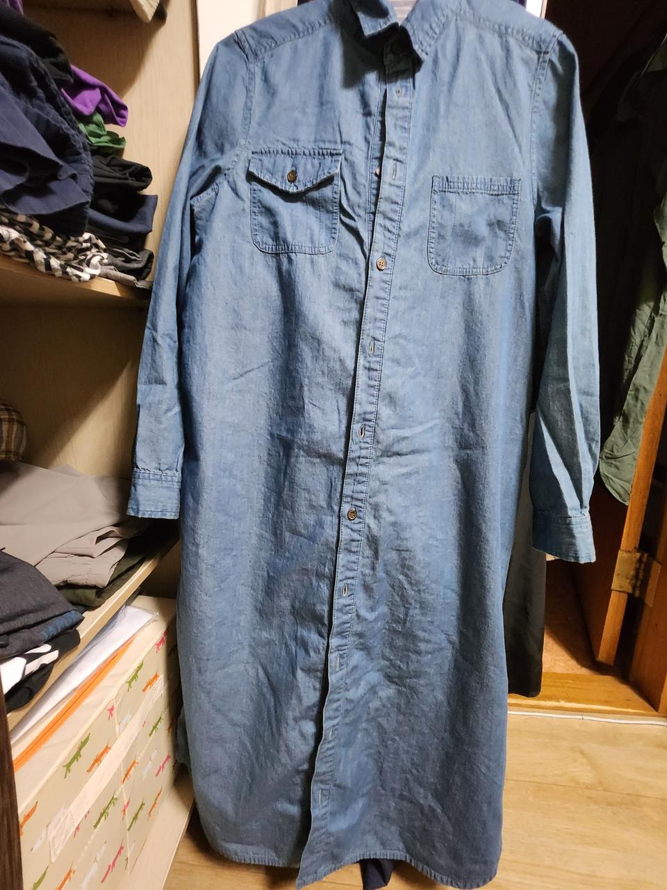 청지 셔츠형 원피스(55~66)