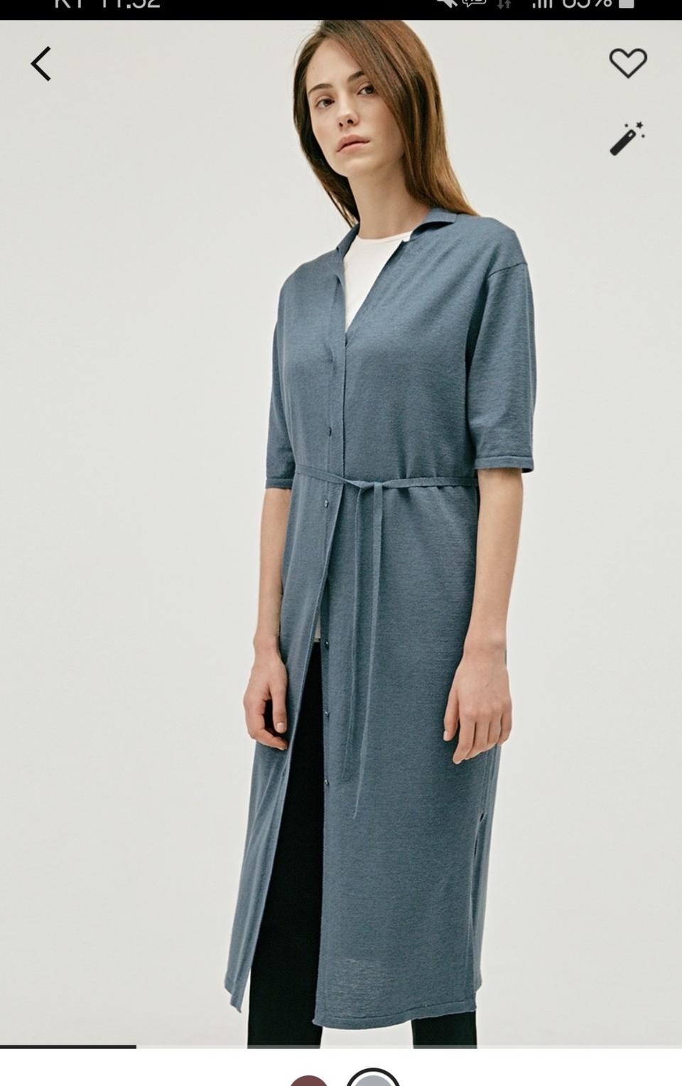 더캐시미어 하프슬리브 가디건