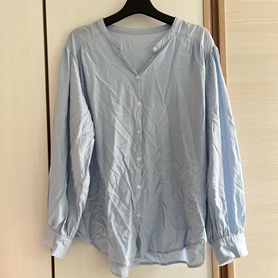 육육걸즈 썸머셔링벌룬블라우스 하늘색