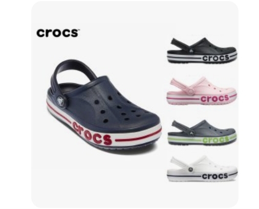 크록스 정품 2023년 바야밴드 정사이즈   블랙 화이트 네이비 분홍