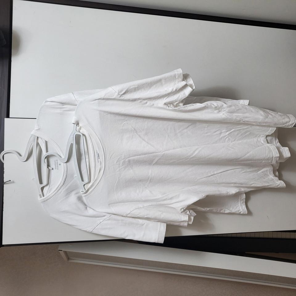 반팔 티셔츠 화이트 L 무신사 스탠다드 2장