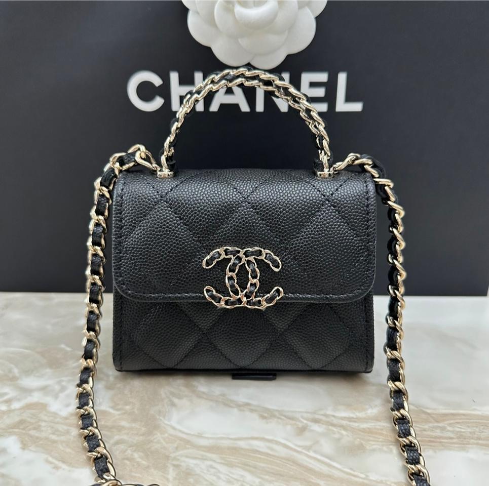 샤넬미니백 WOC 19백 베니티 탑핸들 마이크로 캐비어