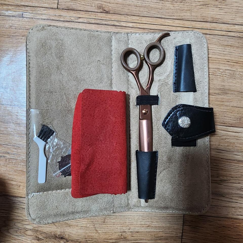 애견미용 인디컷 브론즈 엔틱가위 7,5인치 애견 톱니가위