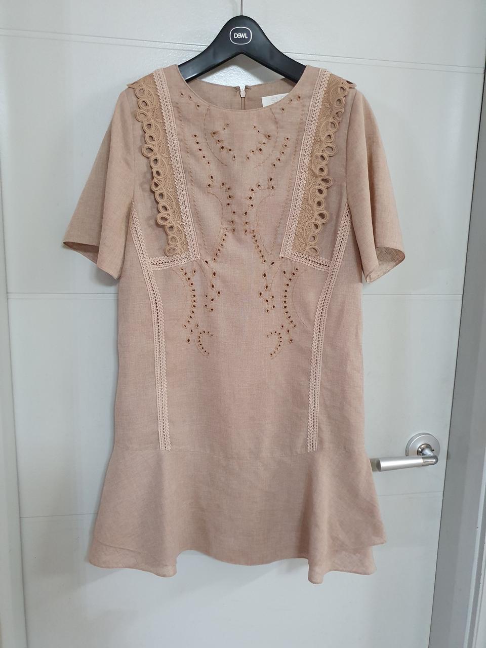 (가격내림) SJSJ 린넨 여름 미니 원피스.