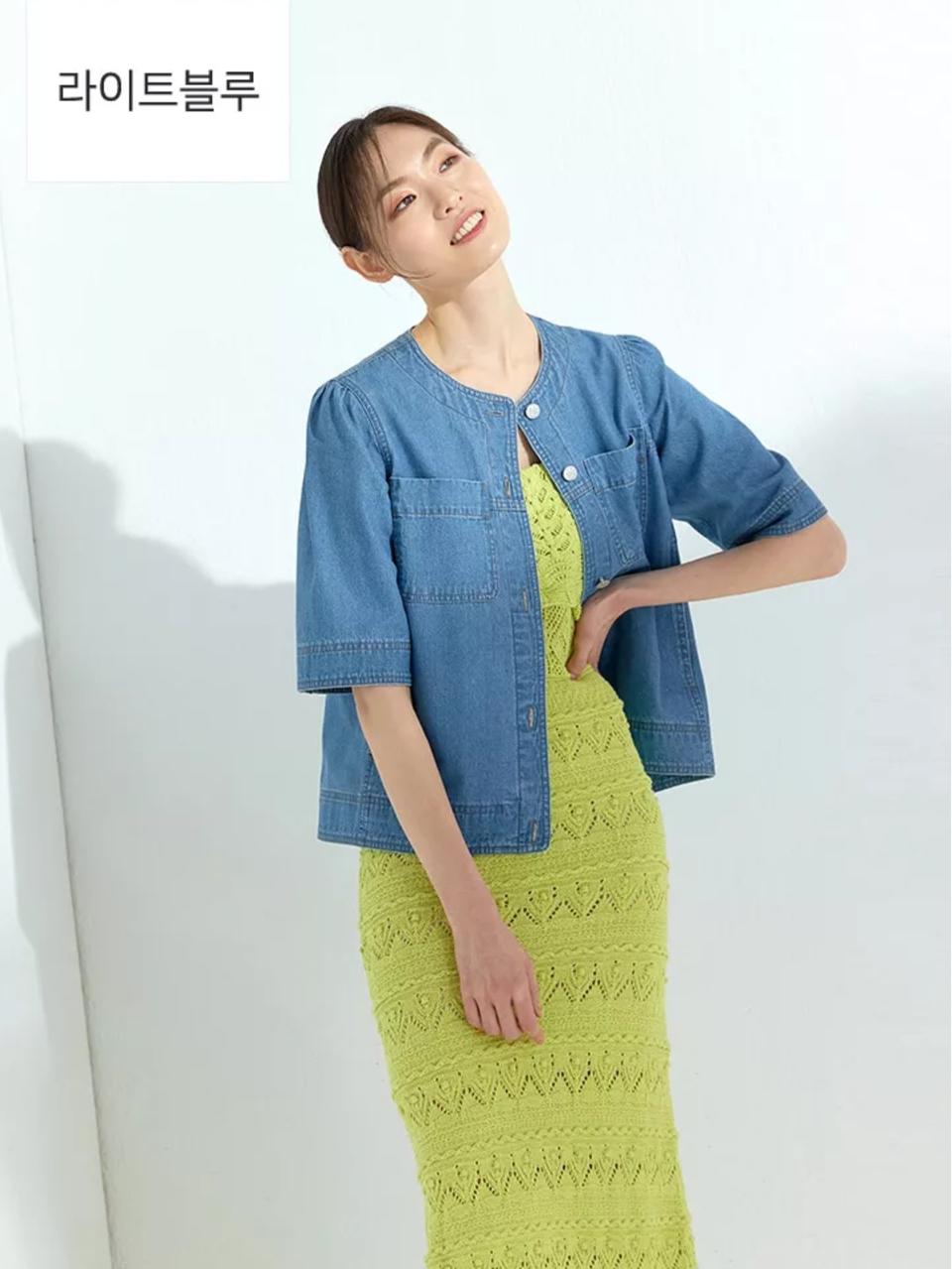 브리엘 여름 데님 자켓 새거