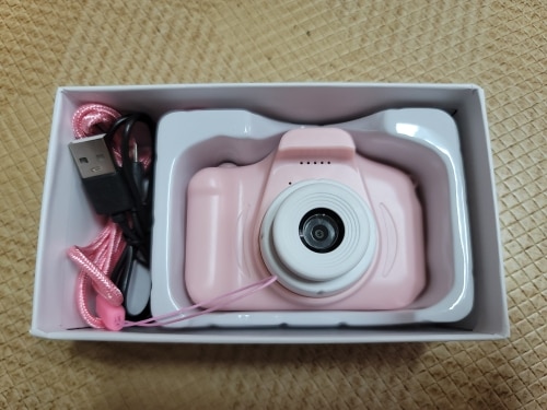 어린이 디지털카메라 키즈카메라 토이카메라  영어지원 핑크 [새제품]