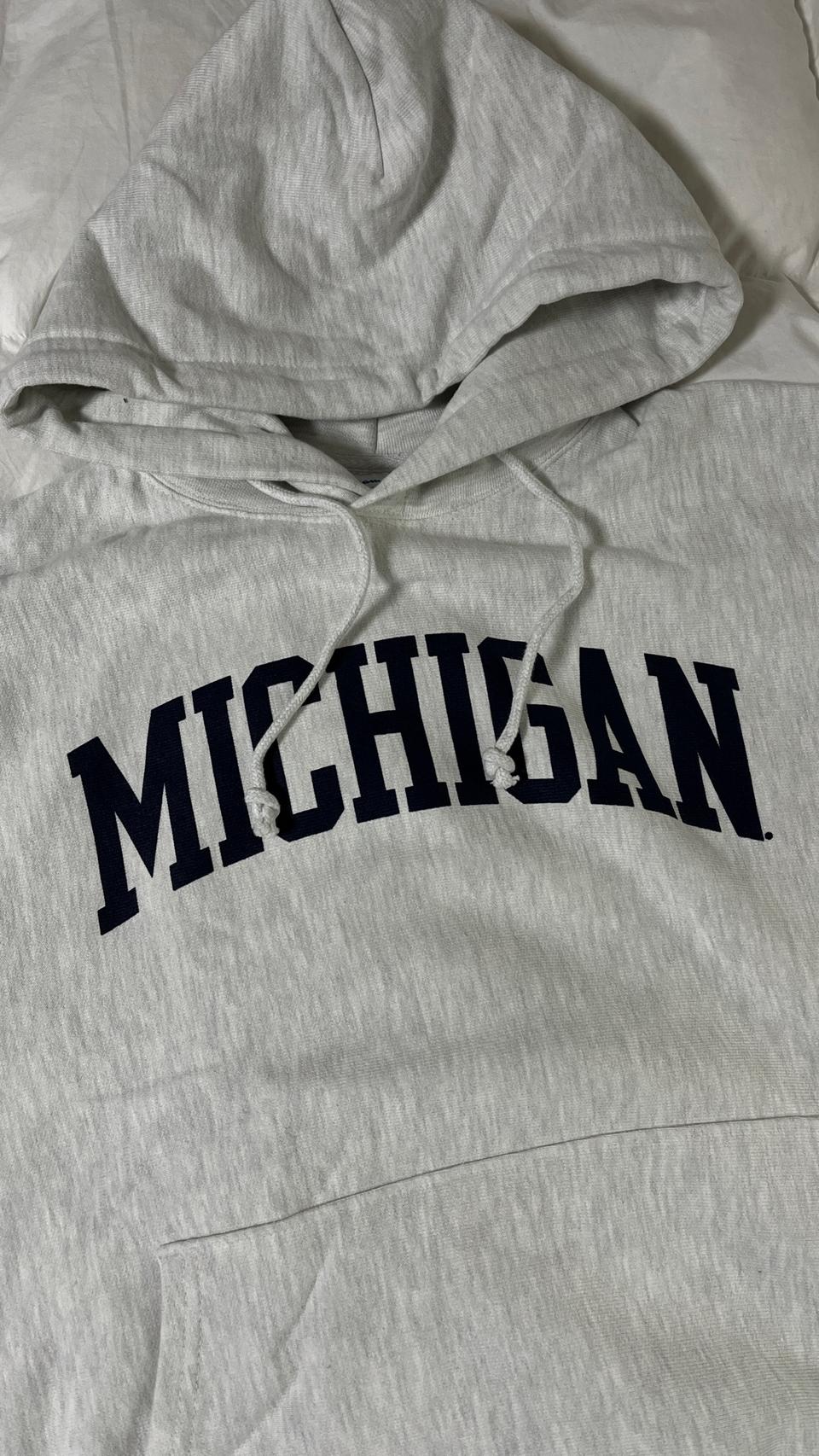 챔피온 리버스위브 후드 미시간 L사이즈