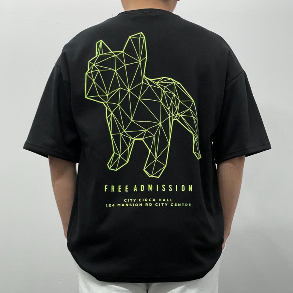 남여공용 여름 커플 반팔티 프렌치 불독 남자 오버핏 반팔 티셔츠