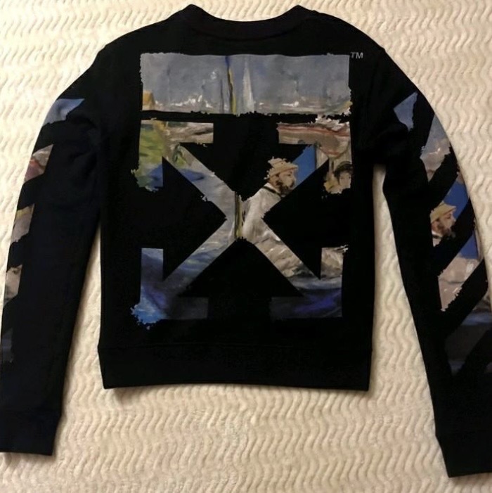 급처) 오프화이트 유화 맨투맨