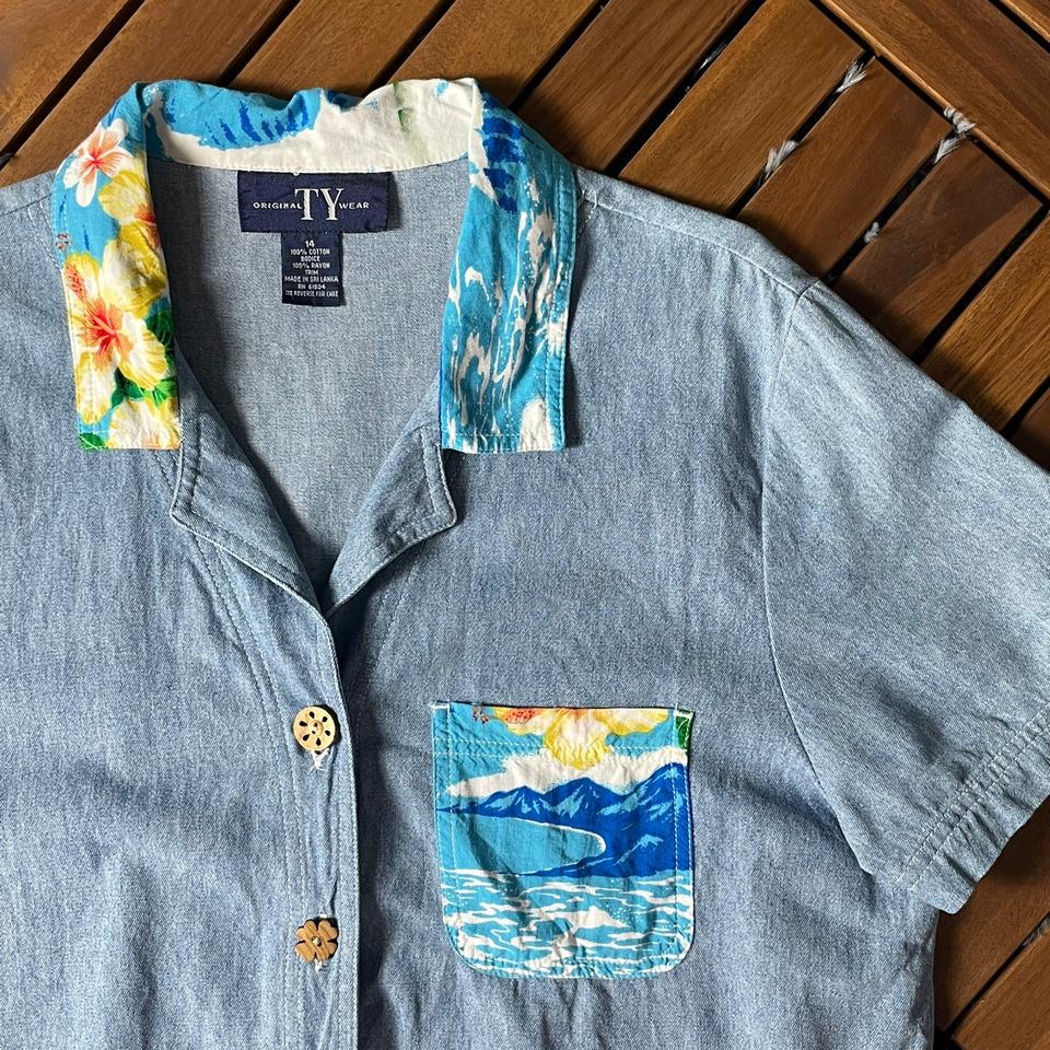 [M]TY WEAR 포켓 버튼 디테일 하와이안 셔츠