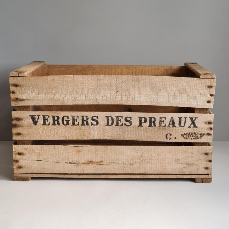 프랑스산 50cm 빈티지 과일 상자 와인 상자 박스 나무 상자 바스켓
