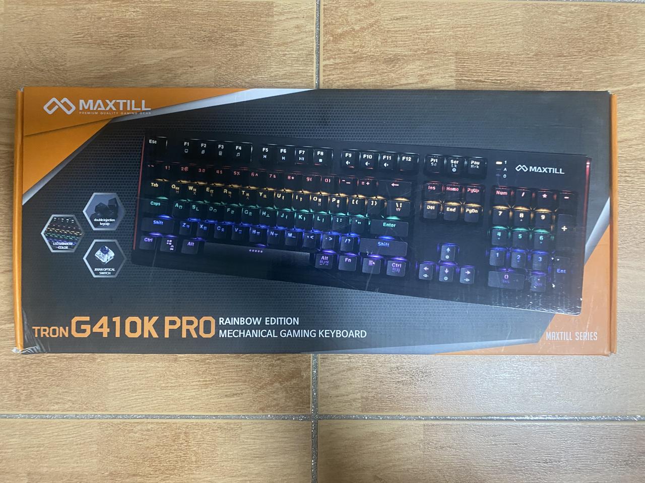 맥스틸 트론 G410K PRO 광축 기계식 게이밍 키보드 미사용제품