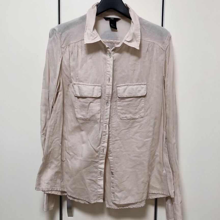 H&M 인디핑크 쉬어 셔츠 55