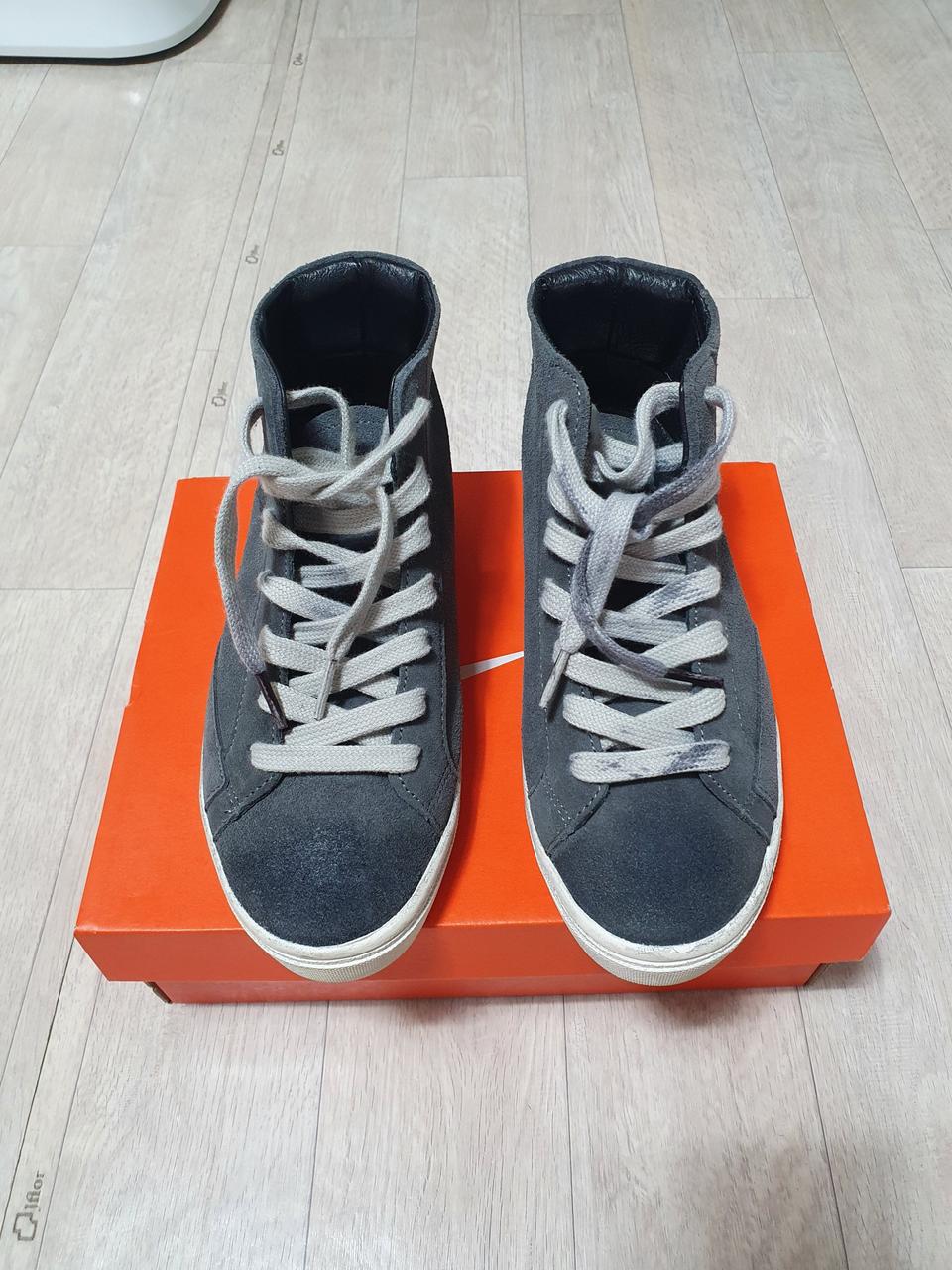 정품)하이드로겐 하이탑 키높이 스니커즈 225