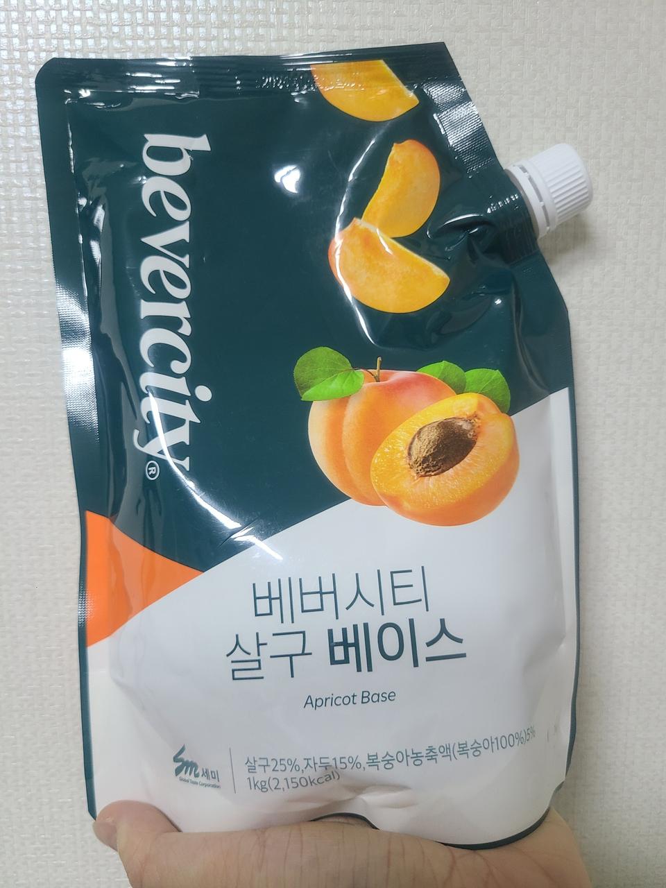 살구 베이스 엑기스 농축액 에이드 라떼 스무디 베버시티 세미기업