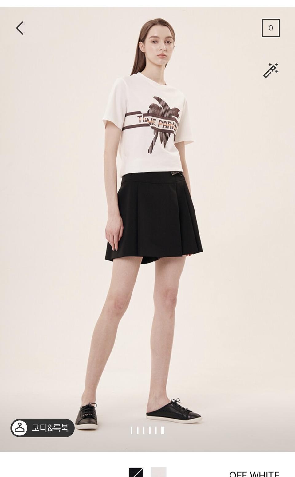 타임 22 자수티셔츠