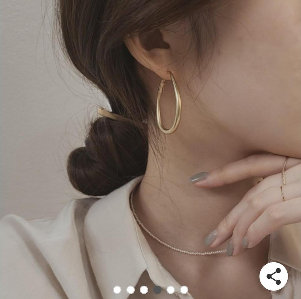 무광 원터치 링귀걸이