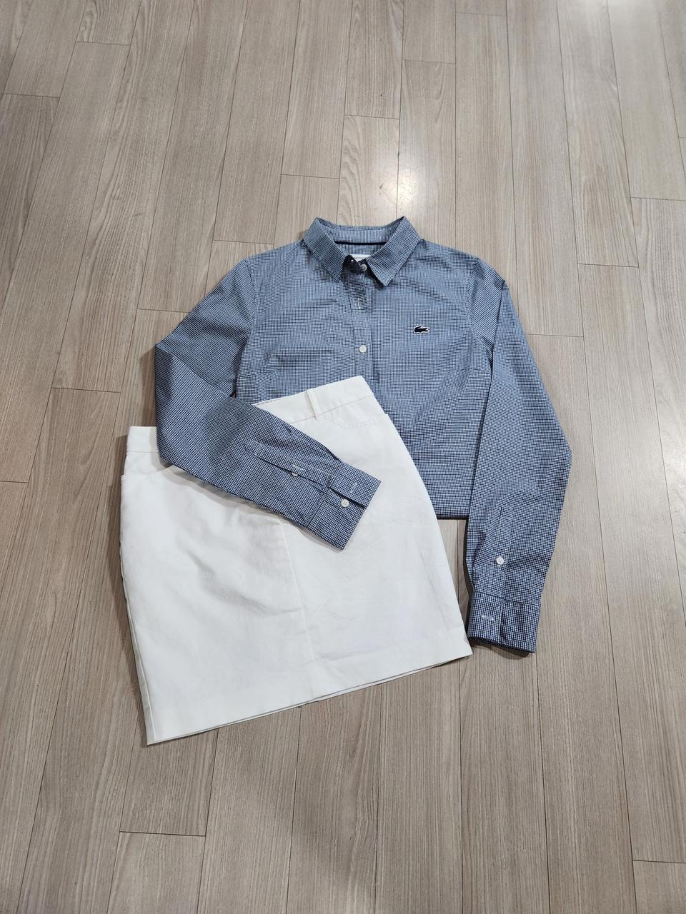 새상품)라코스테 여성 체크셔츠