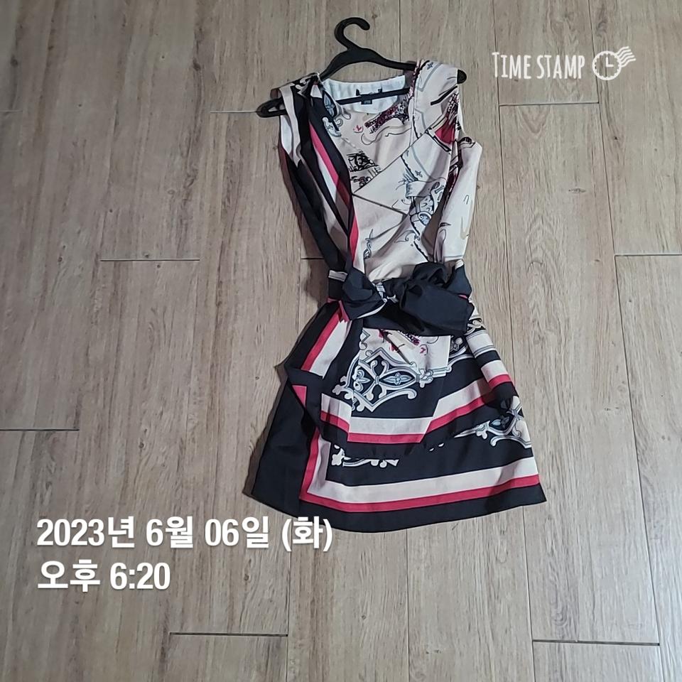 유니끄한  스카프 원피스