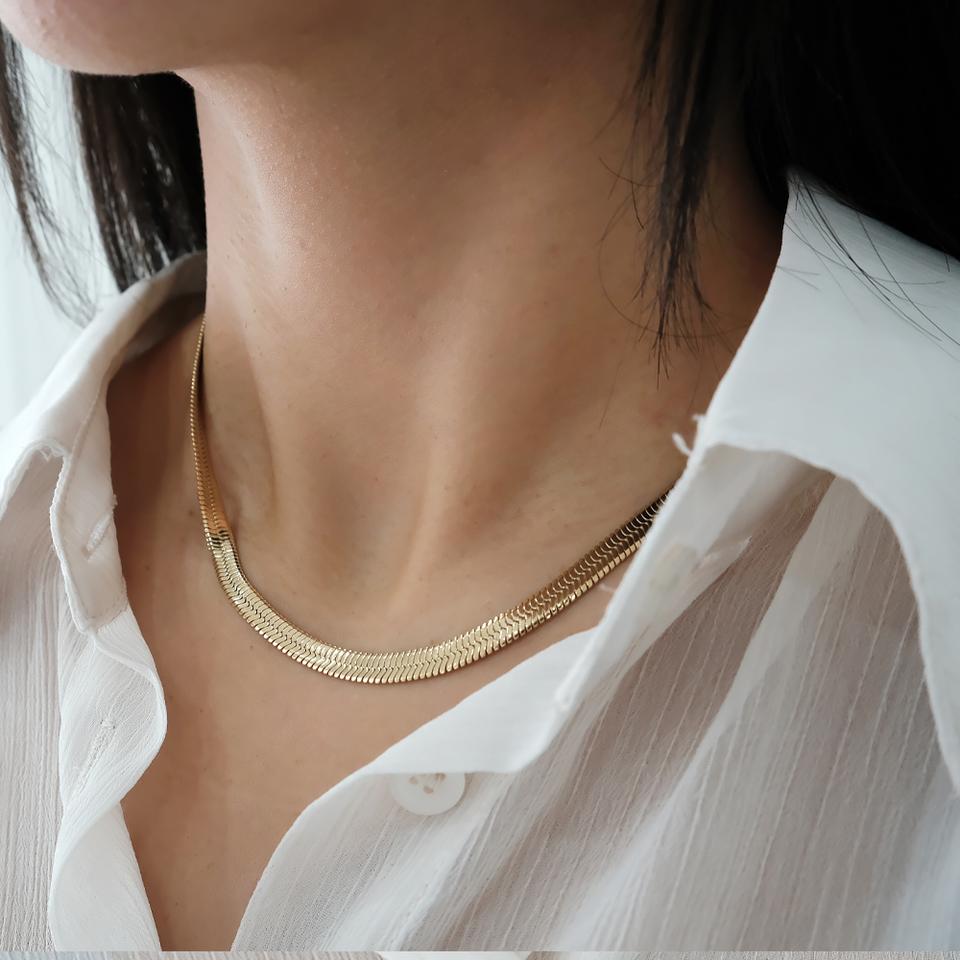 써지컬 골드 뱀줄 목걸이 프리미엄 14k 18k 24k 로즈골드 실버