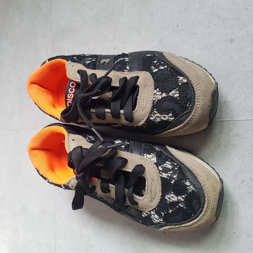 여성 신발 운동화 DISCO  빈티지 주황 레이스 스타일 235