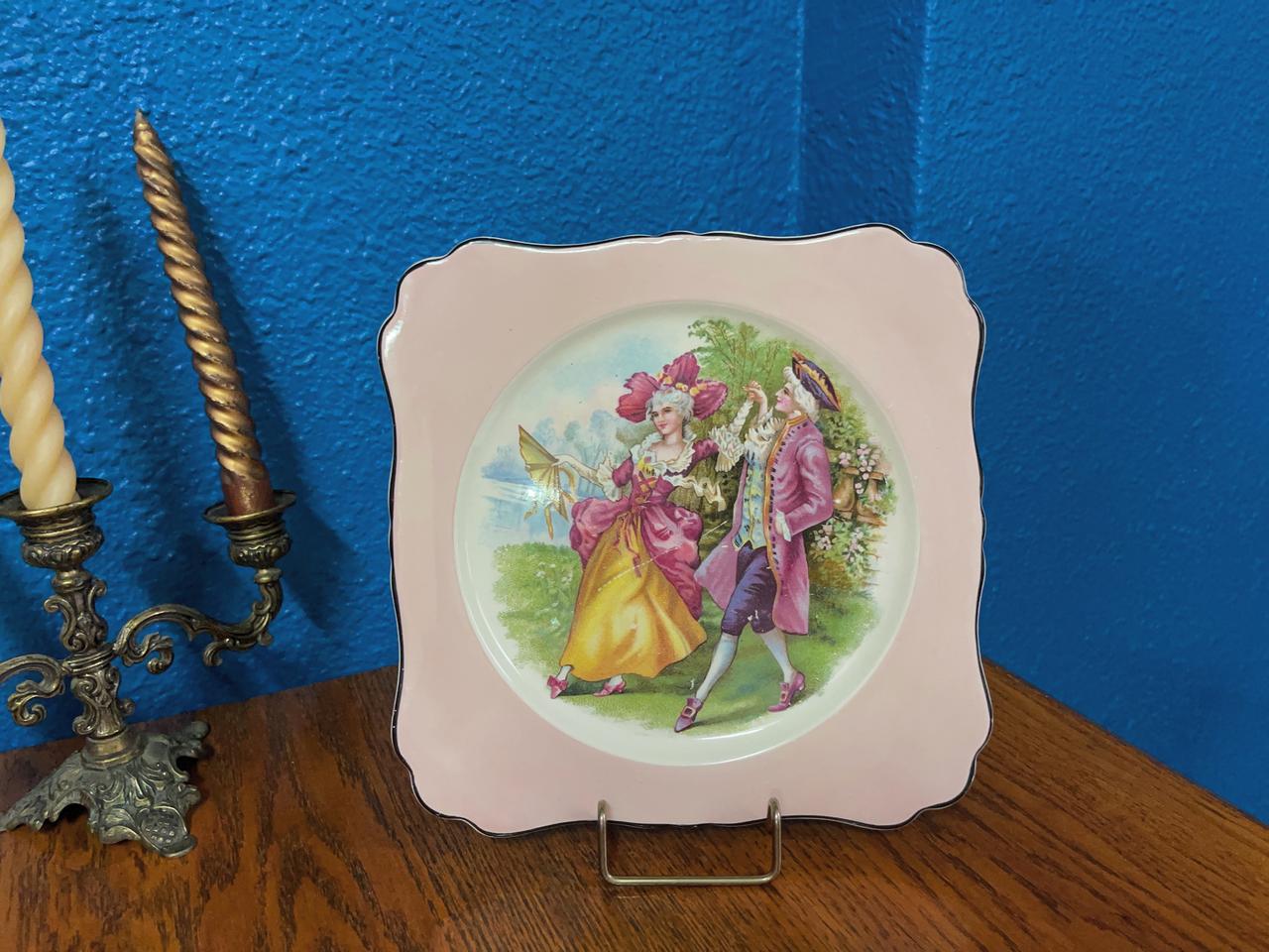 영국 로얄윈톤 빈티지 연인 접시