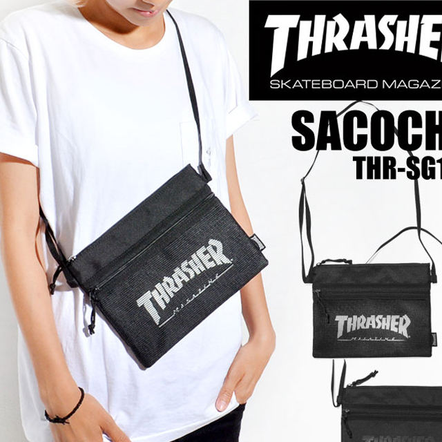Thrasher 트레셔 재팬 한정판 사콧슈 가방