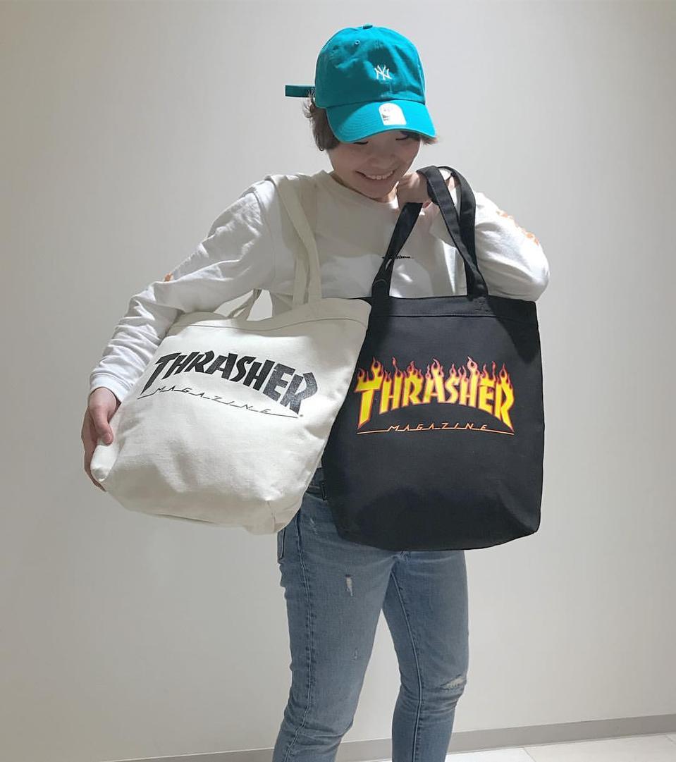 Thrasher 트레셔 재팬 한정판 에코백 숄더백 가방
