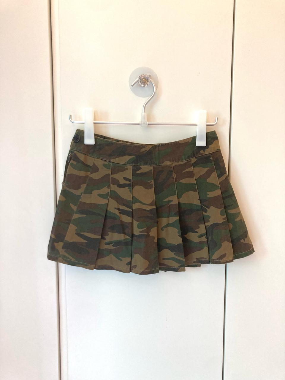y2k 카모 프린트 카고 미니 스커트