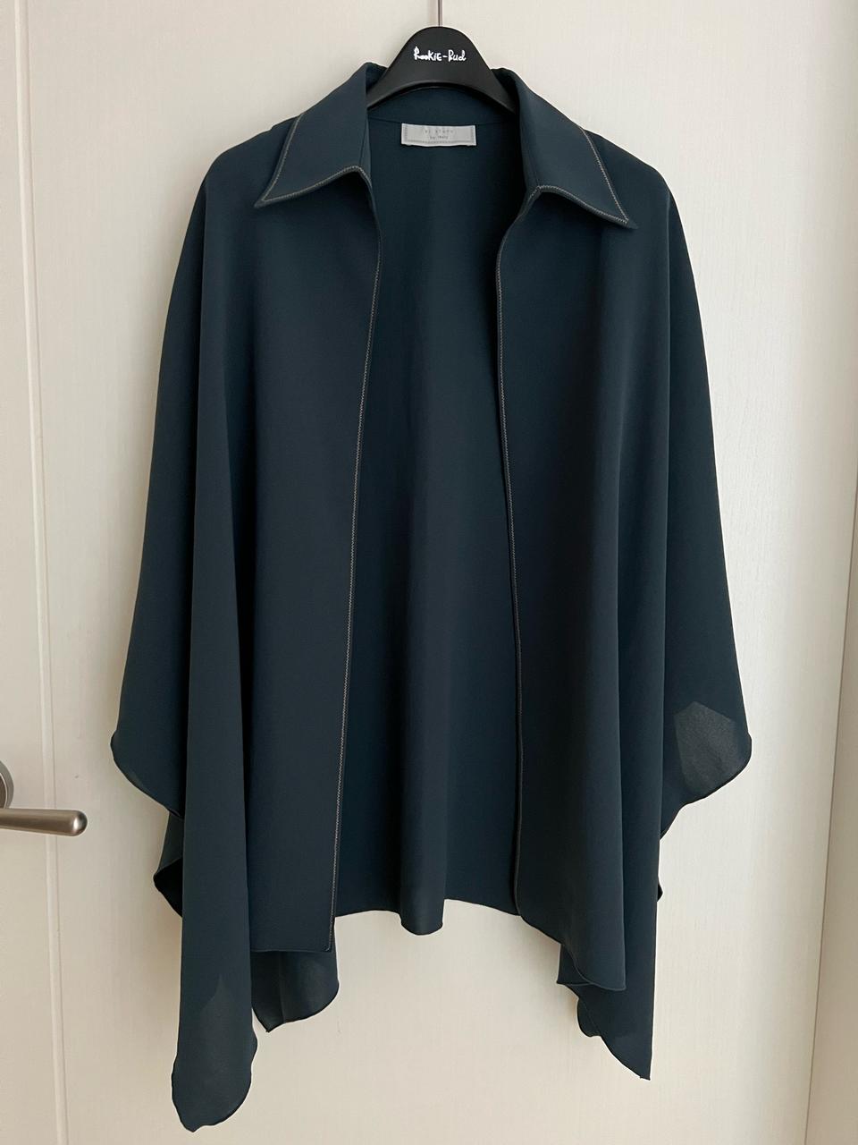 오버핏 판초 셔츠 (청록색)