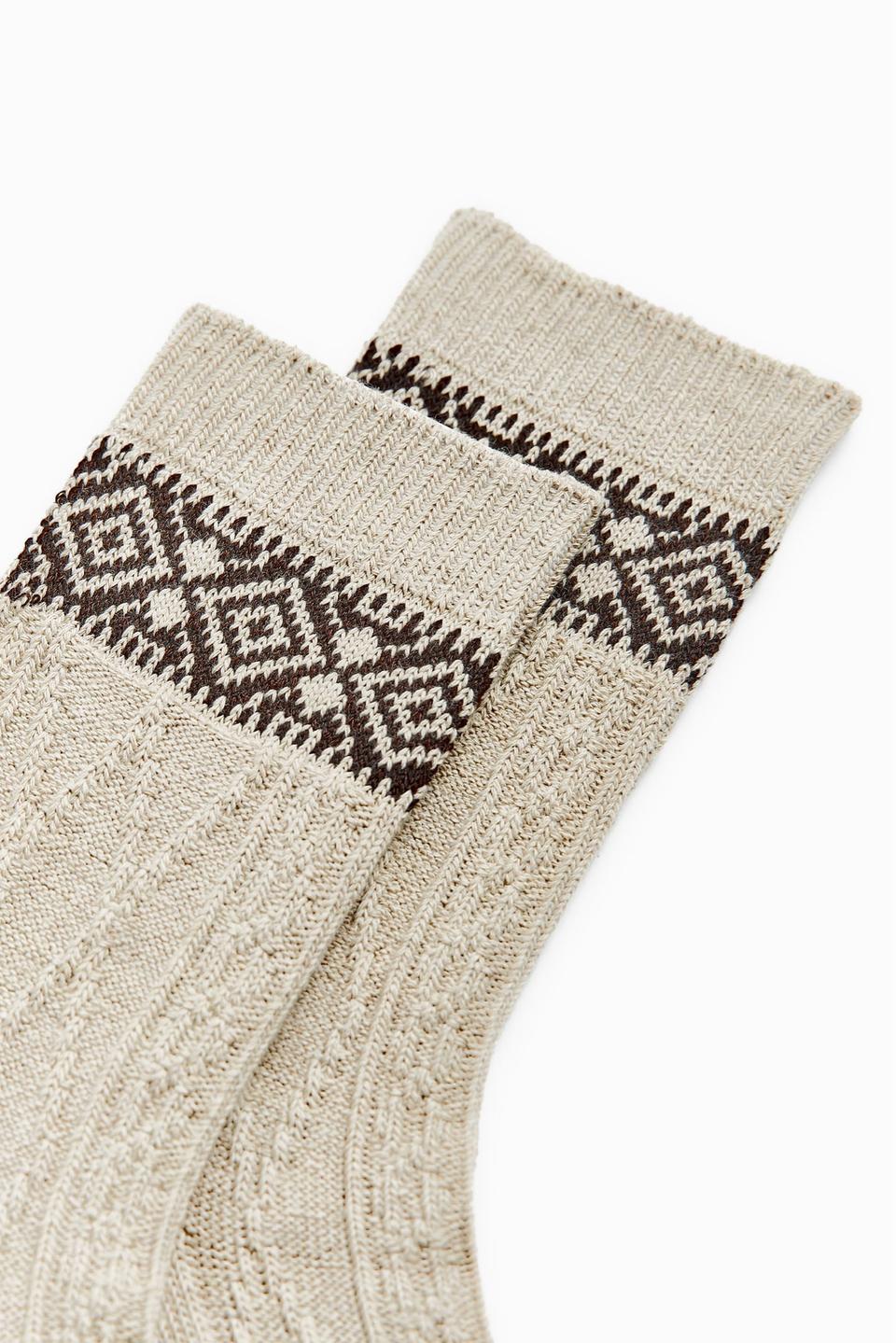 자라 지오메트릭 자카드 삭스 양말 새상품