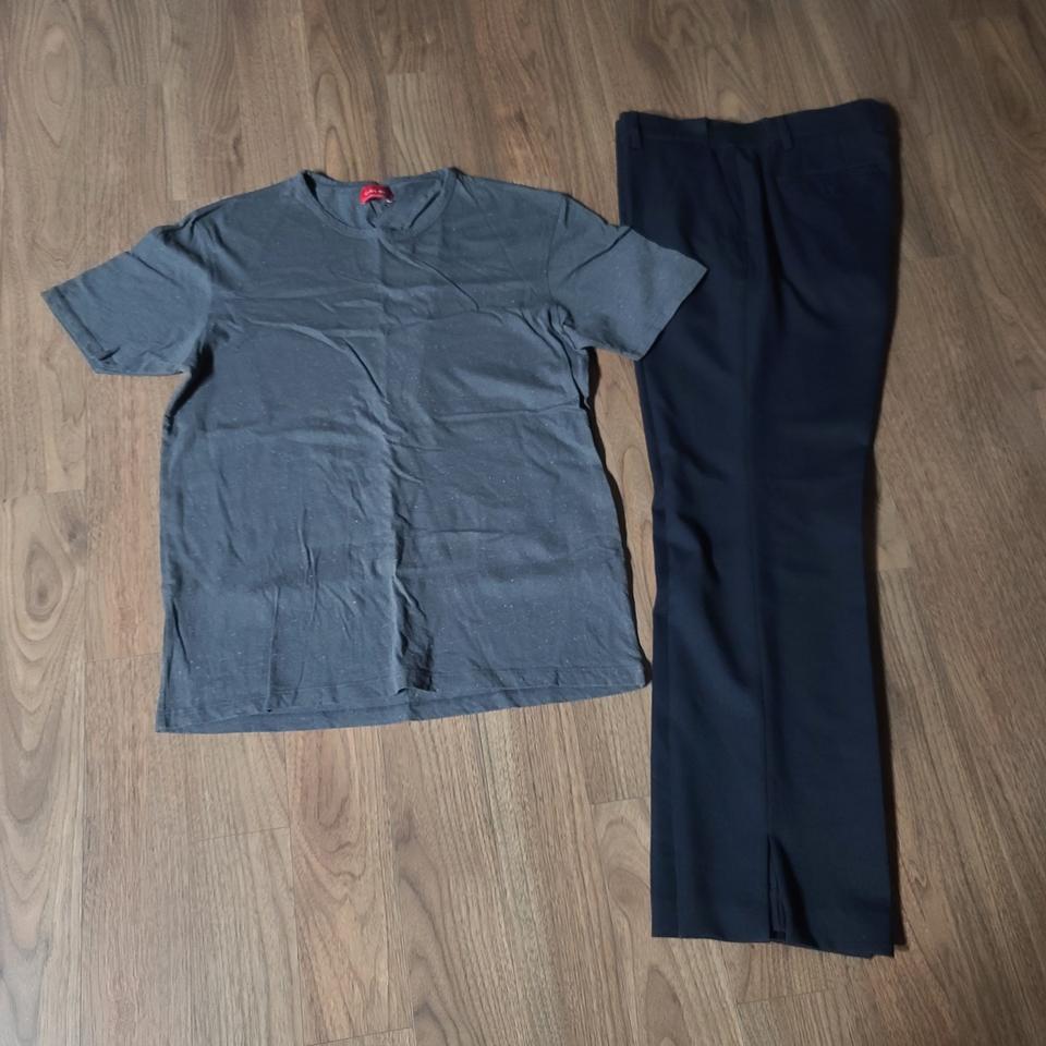 자라 반팔티 네이비 슬랙스 셋업