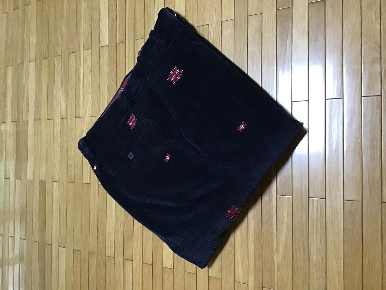 브룩스 브라더스 - 네이비 자수 코듀로이 팬츠 32