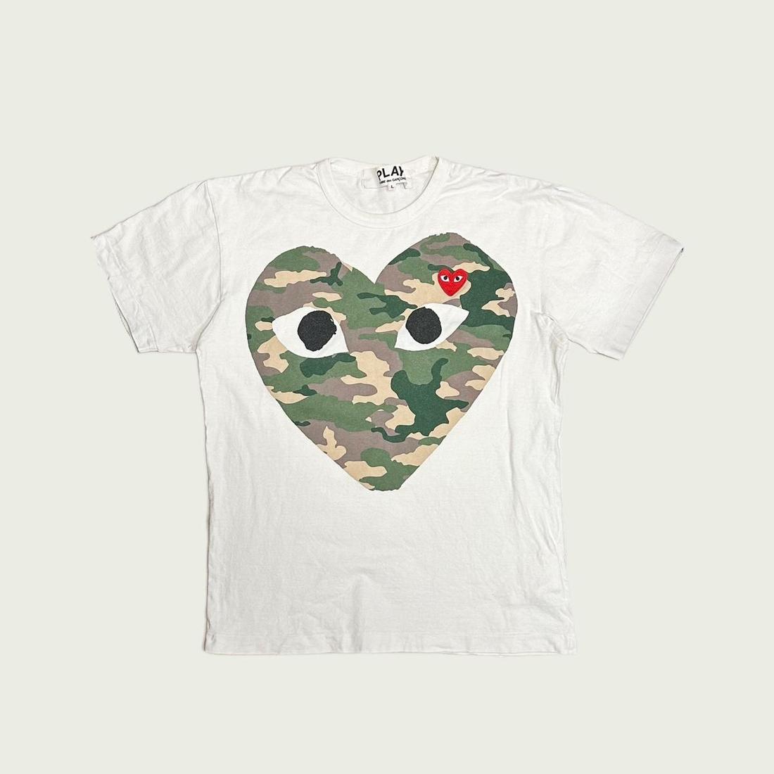 꼼데가르송 Camouflage heart t-shirt