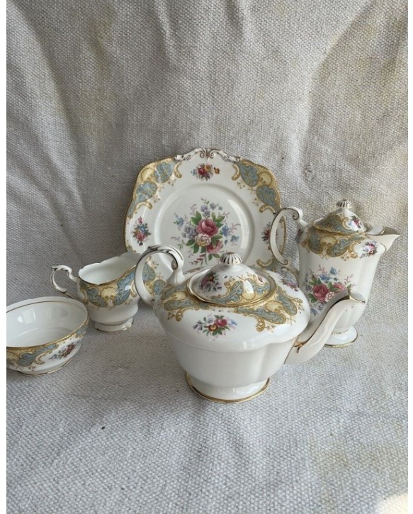 파라곤  첼튼엄 티팟.워터팟.투핸들케잌접시.슈가볼크리머세트