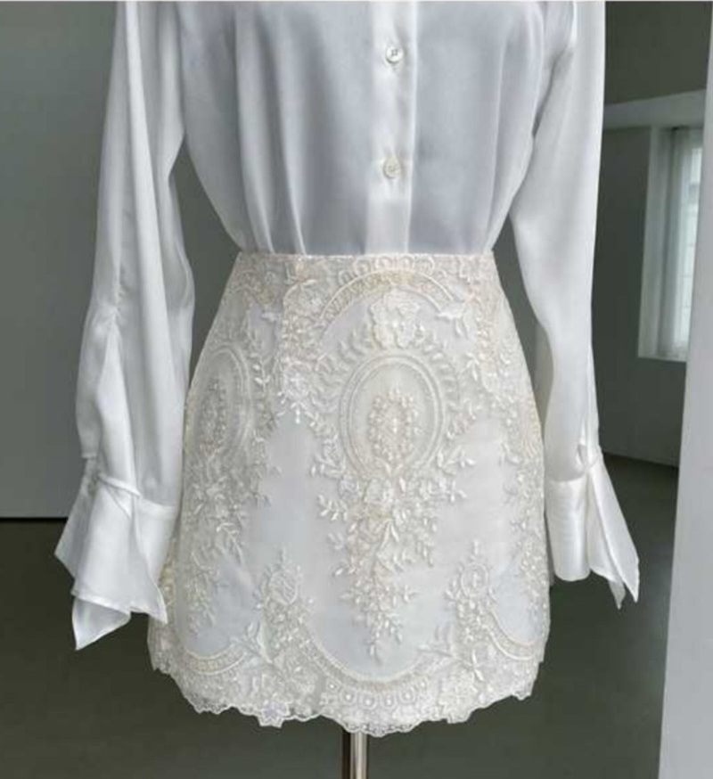 택O새상품)라벨르블랑 릴리안 레이스 스커트27사이즈