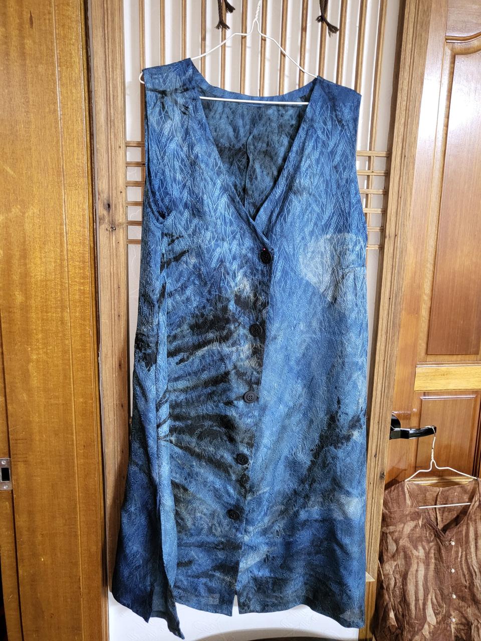 천연염색  롱조끼새것 88