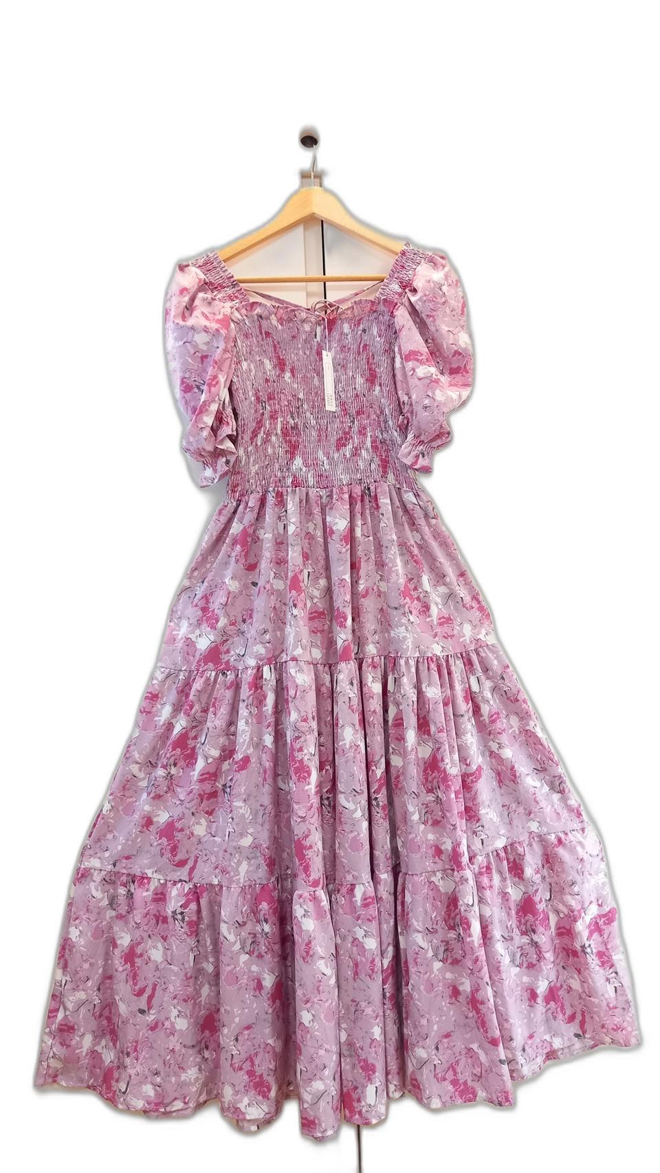 ♦택있는 새상품/ 핑크 고퀄라인 롱원피스/size M