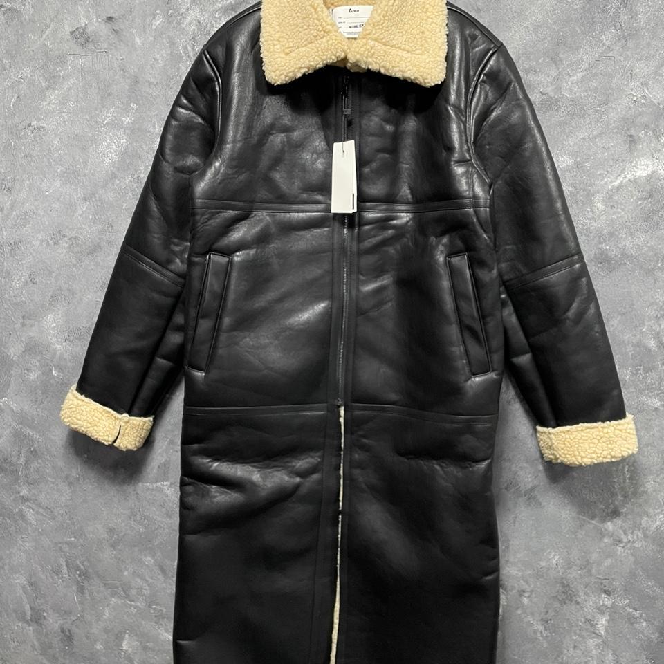 55-66 ACNE ANSWER 인조가죽 무스탕코트